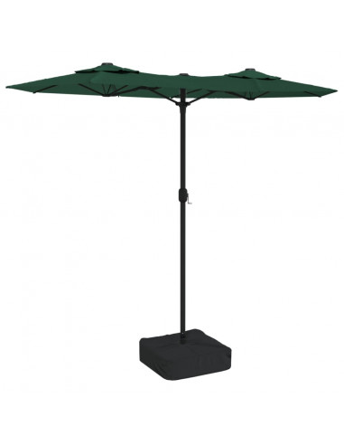 Ombrellone a Doppia Testa Verde 316x145 cm