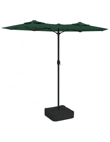 Ombrellone a Doppia Testa Verde 316x145 cm