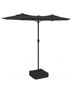 Ombrellone a Doppia Testa con LED Antracite 316x240 cm 2