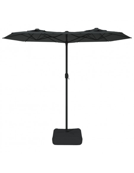 Ombrellone a Doppia Testa con LED Antracite 316x240 cm