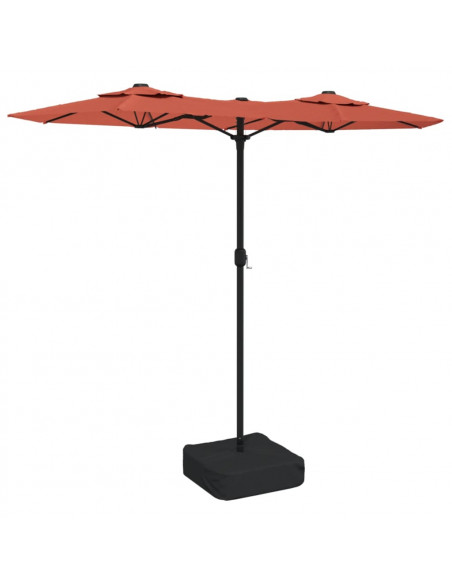 Ombrellone a Doppia Testa con LED Terracotta 316x240 cm