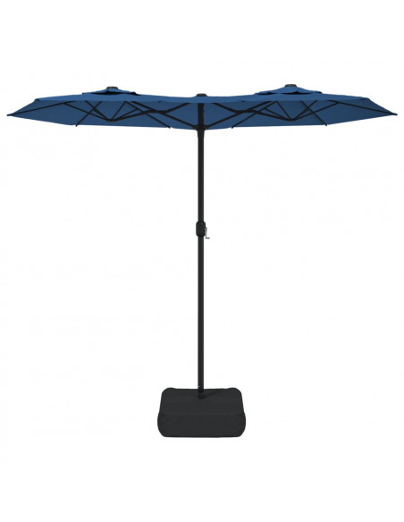 Ombrellone a Doppia Testa con LED Azzurro 316x240 cm