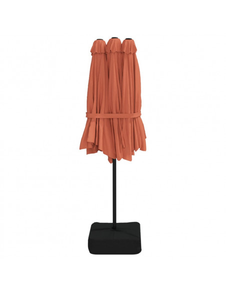 Ombrellone a Doppia Testa Terracotta 449x245 cm