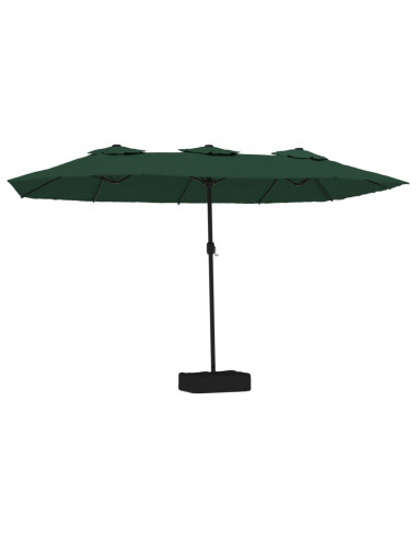 Ombrellone a Doppia Testa con LED Verde 449x245 cm