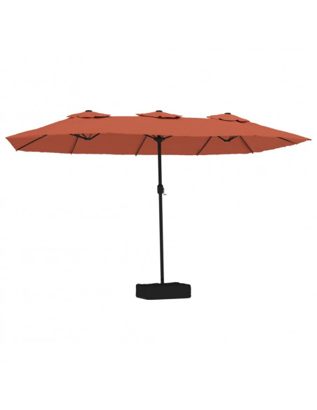 Ombrellone a Doppia Testa con LED Terracotta 449x245 cm