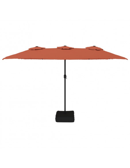 Ombrellone a Doppia Testa con LED Terracotta 449x245 cm