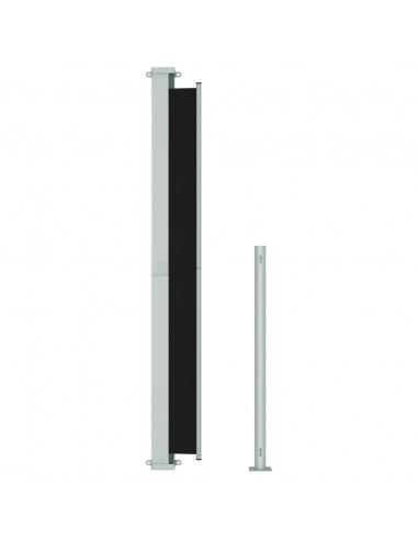 Tenda Laterale Retrattile per Patio 180x500 cm Nera