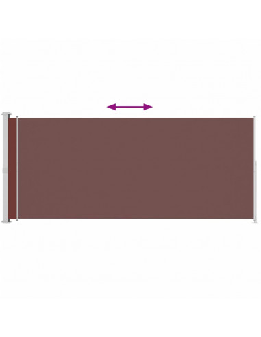 Tenda Laterale Retrattile per Patio 180x500 cm Marrone