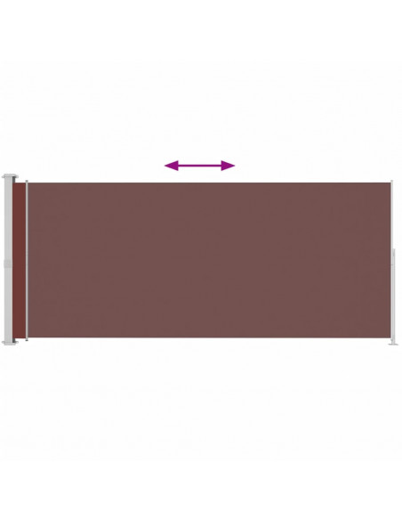 Tenda Laterale Retrattile per Patio 180x500 cm Marrone