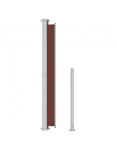 Tenda Laterale Retrattile per Patio 180x500 cm Marrone