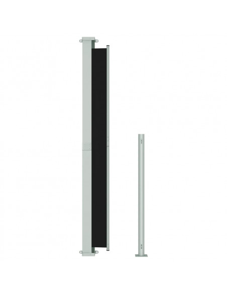 Tenda Laterale Retrattile per Patio 200x500 cm Nera