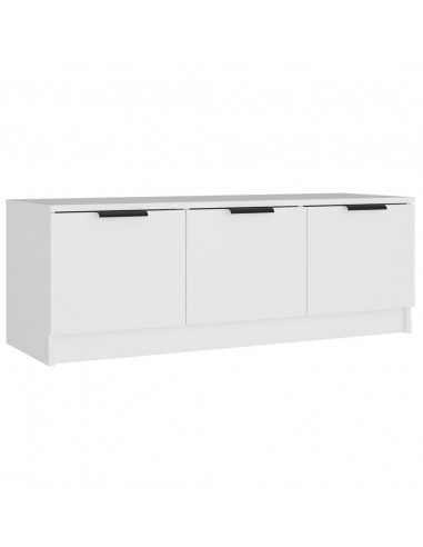Mobile Porta TV Bianco 102x35x36,5 cm in Legno Multistrato