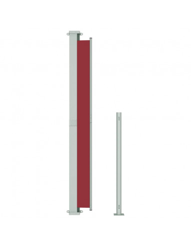 Tenda Laterale Retrattile per Patio 180x500 cm Rossa