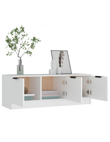 Mobile Porta TV Bianco 102x35x36,5 cm in Legno Multistrato