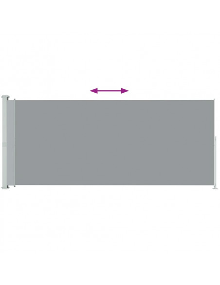 Tenda Laterale Retrattile per Patio 200x500 cm Grigia