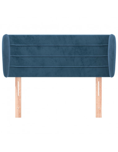 Testiera ad Orecchio Blu Scuro 93x23x78/88 cm in Velluto