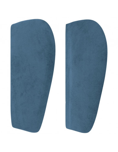 Testiera ad Orecchio Blu Scuro 93x23x78/88 cm in Velluto