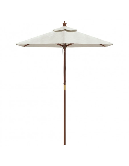 Ombrellone da Giardino con Palo in Legno Sabbia 196x231 cm