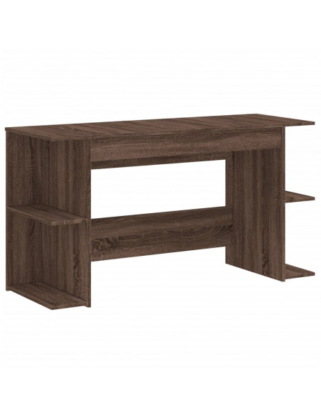 Scrivania Rovere Marrone 140x50x75 cm in Legno Multistrato