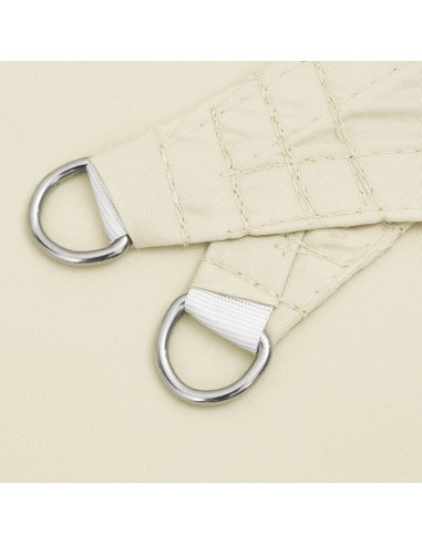 Parasole a Vela in Tela Oxford Quadrato 4,5x4,5 m Crema