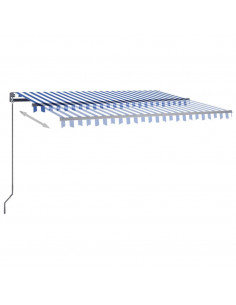 Tenda Retrattile Automatica con Palo 450x350 cm Arancio Marrone 2