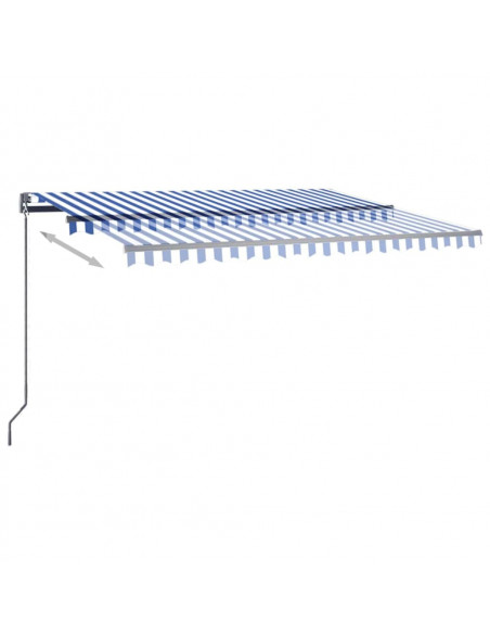 Tenda Retrattile Automatica con Palo 450x350 cm Arancio Marrone