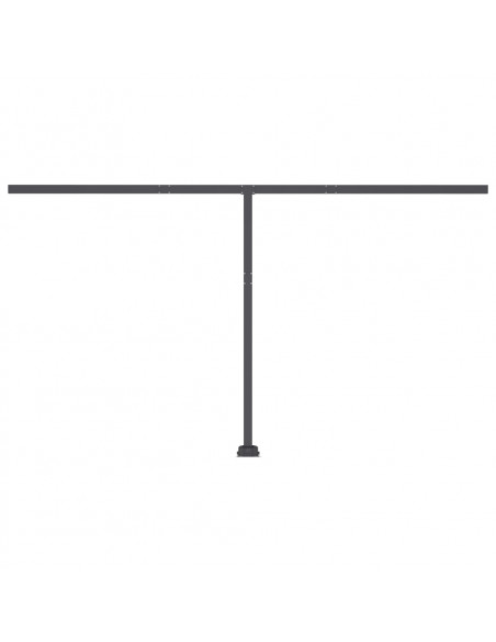 Tenda Retrattile Automatica con Palo 450x350 cm Arancio Marrone