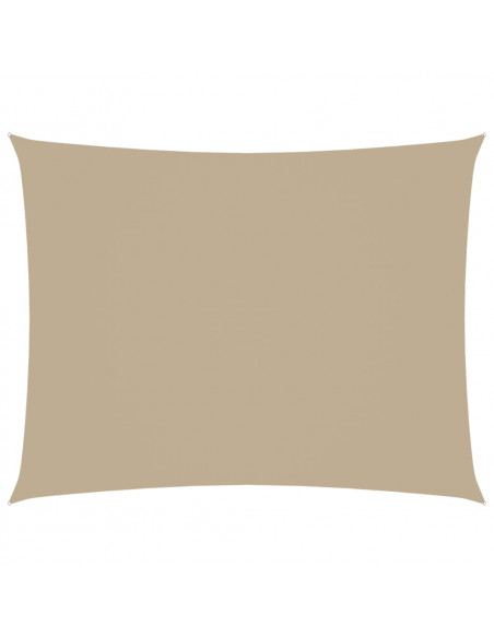 Parasole a Vela Oxford Rettangolare 3,5x4,5 m Beige