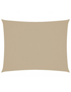 Parasole a Vela Oxford Rettangolare 3x6 m Beige 2