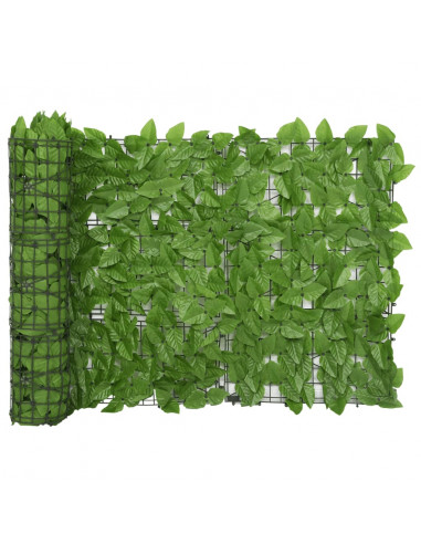 Schermo Privacy da Balcone con Foglie Verde 600x75 cm