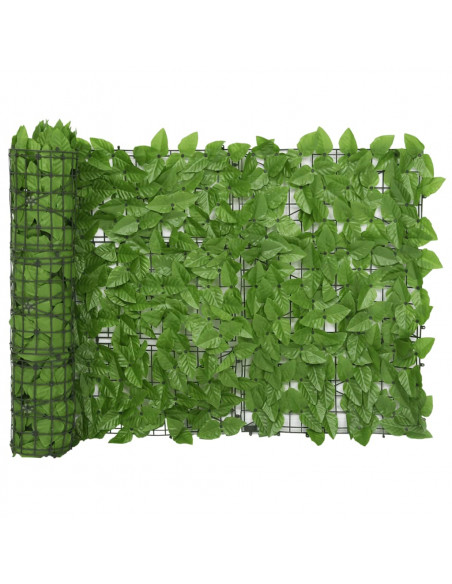 Schermo Privacy da Balcone con Foglie Verde 600x75 cm