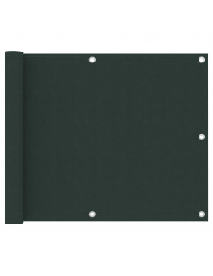 Paravento da Balcone Verde Scuro 75x600 cm Tessuto Oxford 2