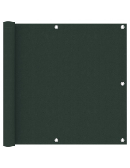 Paravento da Balcone Verde Scuro 90x400 cm Tessuto Oxford