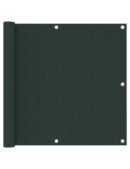 Paravento da Balcone Verde Scuro 90x600 cm Tessuto Oxford