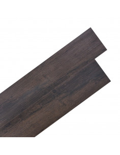 Listoni Pavimento Autoadesivi PVC 5,21m² 2mm Marrone Scuro 2