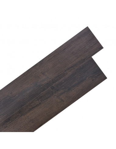 Listoni Pavimento Autoadesivi PVC 5,21m² 2mm Marrone Scuro