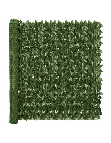 Paravento da Balcone con Foglie Verde Scuro 200x150 cm