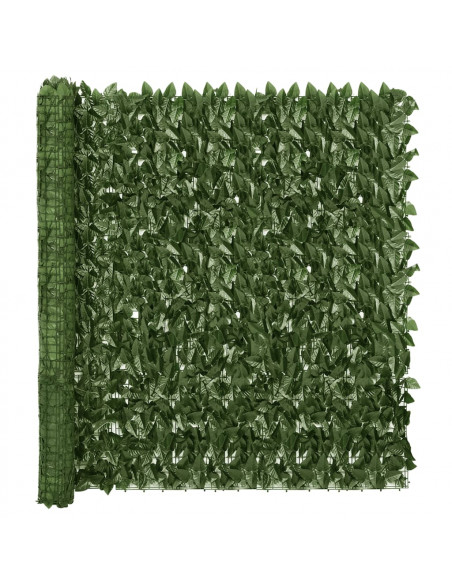 Paravento da Balcone con Foglie Verde Scuro 200x150 cm