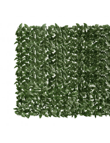 Paravento da Balcone con Foglie Verde Scuro 200x150 cm