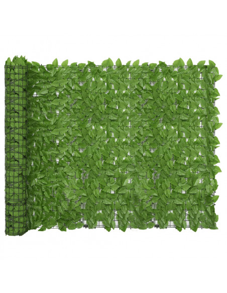 Schermo Privacy da Balcone con Foglie Verde 300x150 cm