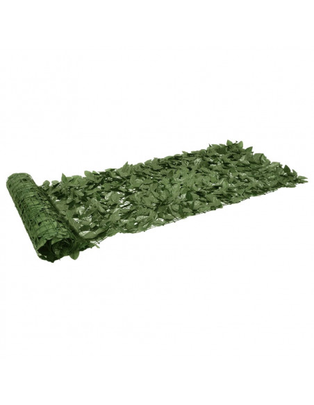 Paravento da Balcone con Foglie Verde Scuro 200x75 cm
