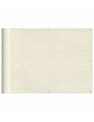 Paravento da Balcone Crema 75x800 cm 100% Poliestere Oxford