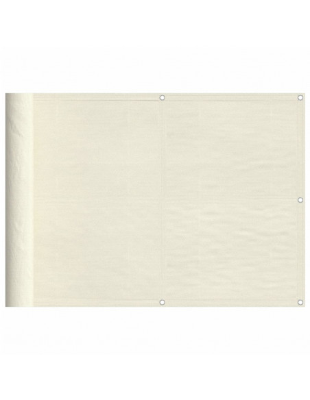 Paravento da Balcone Crema 75x800 cm 100% Poliestere Oxford