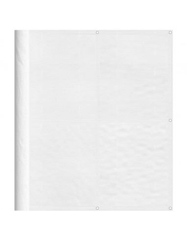 Paravento da Balcone Bianco 120x800 cm 100% Poliestere Oxford