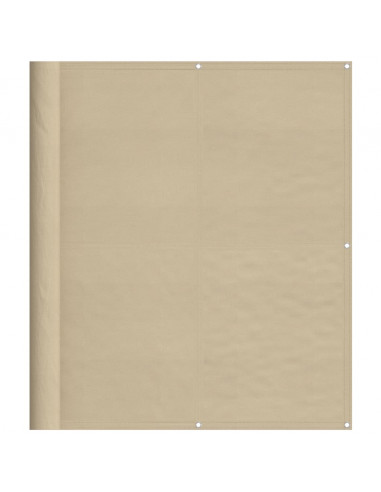 Paravento da Balcone Beige 120x1000 cm 100% Poliestere Oxford