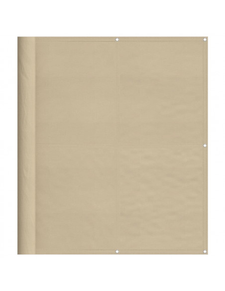 Paravento da Balcone Beige 120x1000 cm 100% Poliestere Oxford