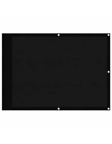 Paravento da Balcone Nero 75x700 cm 100% Poliestere Oxford