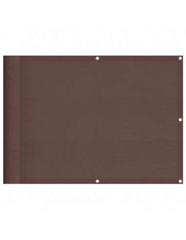 Paravento da Balcone Marrone 75x700 cm 100% Poliestere Oxford