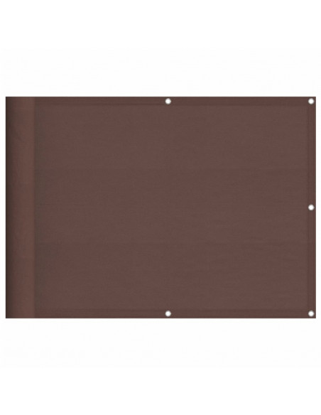 Paravento da Balcone Marrone 75x700 cm 100% Poliestere Oxford