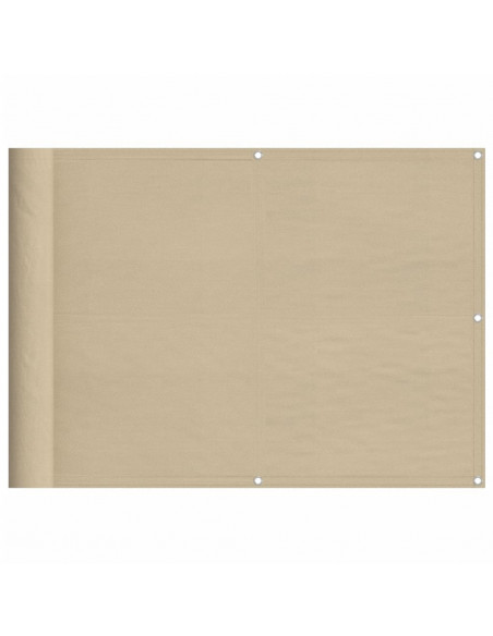 Paravento da Balcone Beige 75x700 cm 100% Poliestere Oxford